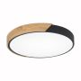 Sunlight Πλαφονιέρα Led CCT Με Εναλλαγή Χρώματος Natural/Μαύρη Ø62 Εκ. Aglio-60-Bk - Dimmable