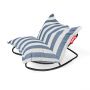 Fatboy - Σετ Κουνιστή Πολυθρόνα Rock 'N Roll Και Πουφ BeanBag Original Outdoor I Stripe Ocean Blue 