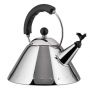 Alessi KETTLE Βραστήρας Ανοξείδωτος 2Lt. Με Μαύρο Χερούλι