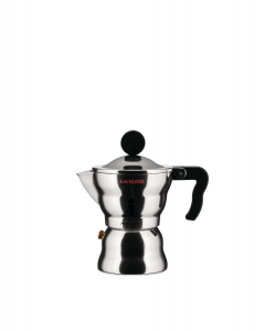 Alessi MOKA Καφετιέρα Espresso Αλουμινίου 0,15Lt/3 Φλυτζάνια I Black