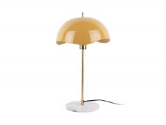Leitmotiv Waved Dome Επιτραπέζιο Φωτιστικό Μεταλλικό Ø30x56 I Honey Yellow