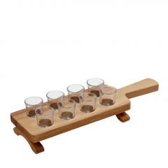 Espiel Σετ Ξύλινος Δίσκος Με 8 Σφηνάκια 40 ml 40x12 Εκ. Κωδικός: KOP112
