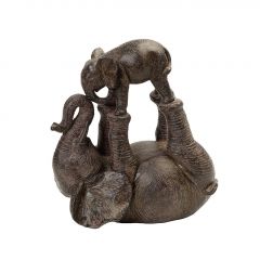 Espiel Ελέφαντας Με Μωρό Polyresin Καφέ 15,3x10x16,8 Εκ. Κωδικός: BOD130