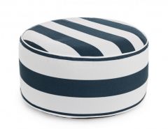 Bizzotto Stripes Φουσκωτό Πουφ Υφασμάτινο Μπλε/Λευκό 53x53x23