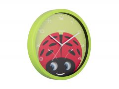 Karlsson Peekaboo Ladybug Παιδικό Ρολόι Τοίχου Μεταλλικό Ø30,8x4,5 I Green