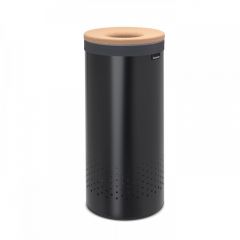 Brabantia CORK Καλάθι Απλύτων Μεταλλικό 35 Lt. I Matt Black