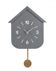 Bizzotto Home Ρολόι Τοίχου Με Εκκρεμές Γκρι 24x5,5x37,5