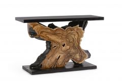 Bizzotto Marwood Κονσόλα Ξύλινη Teak Natural/Μαύρη 120x40x75