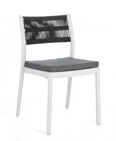 Bizzotto Alvin Καρέκλα Εξωτερικού Χώρου Λευκή/Ανθρακί 49,5x52,5x82