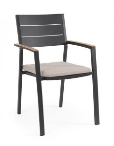 Bizzotto Zelmar Καρέκλα Εξωτερικού Χώρου Ανθρακί 58,5x55,5x90