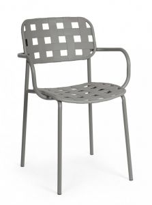 Bizzotto Clover Καρέκλα Εξωτερικού Χώρου Γκρι 52x54x80