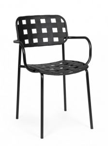 Bizzotto Clover Καρέκλα Εξωτερικού Χώρου Μαύρη 52x54x80