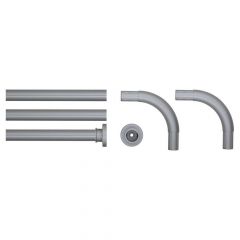 Sealskin 170X80 Ø 28 Mm Mat Aluminum Βραχίονας Μπάνιου Γωνιακός 