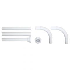 Sealskin 170X80 Ø 28 Mm White Βραχίονας Μπάνιου Γωνιακός 