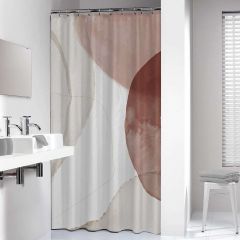 Sealskin Earth 180X200 Dark Pink Κουρτίνα Μπάνιου Υφασμάτινη 