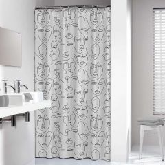 Sealskin Mind 180X200 Black Κουρτίνα Μπάνιου Πλαστική 