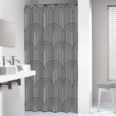 Sealskin Brave 180X200 Black Κουρτίνα Μπάνιου Πλαστική 