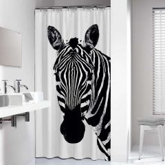 Sealskin Zebra 180X200 Black Κουρτίνα Μπάνιου Πλαστική 