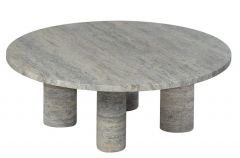 Blomus VOLOS Τραπέζι Σαλονιού Πέτρινο Ø75x26 - Silver Travertine Size Large Round