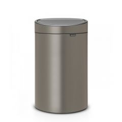 Brabantia TOUCH Κάδος Απορριμμάτων Μεταλλικός 40 Lt. I Platinum